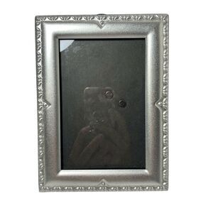 Vintage Metal Wood Italian Photo Picture Frame 4 X 6" Silver Tone Ornate Border